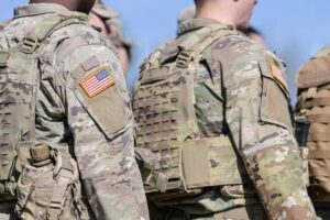 Detail,View,Of,The,Us,Army,Uniform,Worn,By,Soldiers