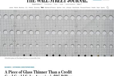 A Piece of Glass Thinner Than a Credit Card Could Solve America’s $25 Billion Energy Problem