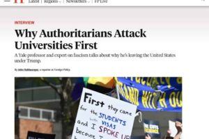 Yale Professor John Stanley Explains Why Authoritarians Attack Universities First