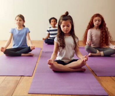 ChildrenMeditatingOnYogaMats