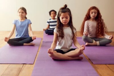 ChildrenMeditatingOnYogaMats