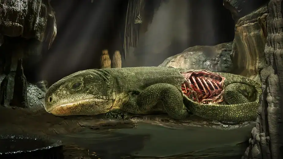 289-million-year-old mummified reptile reveals how breathing began on land