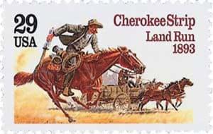 The Cherokee Strip “race for land” was the largest single land run in U.S. history: on September 16, 1893, more than 100,000 people surged into the Cherokee Outlet