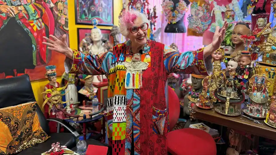 the 85 year old living in her own art installation
