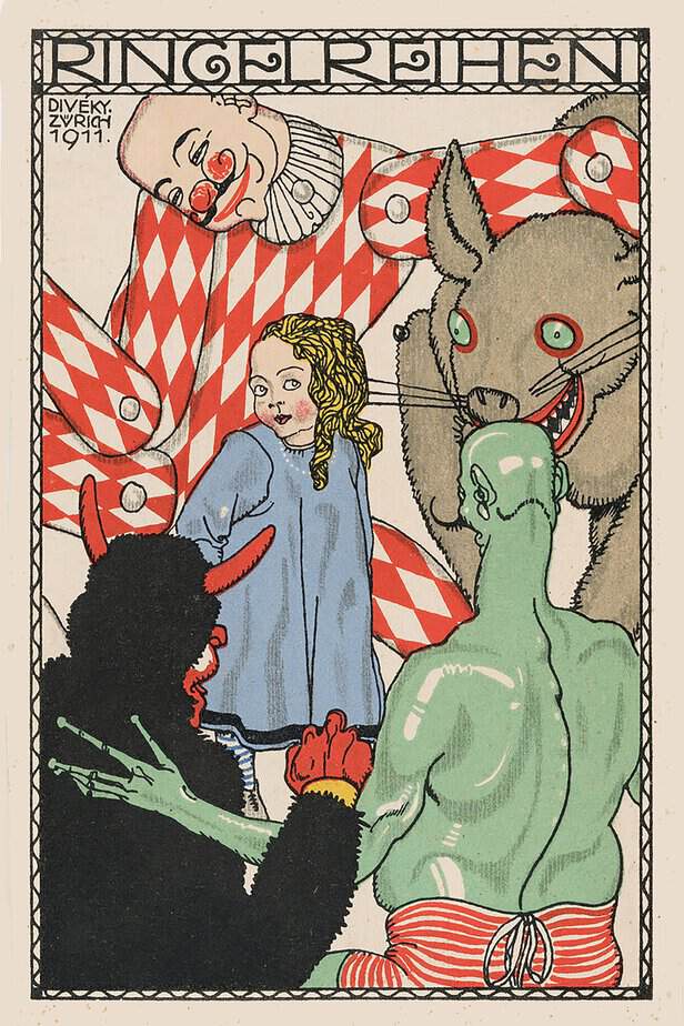Josef Diveky Paints The Krampus And Other Terrible Monsters For The Wiener Werkstätte – Flashbak